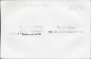 Budapest-Kerepes, Hév mozdony,  Linzbauer Tamás által jelzett fotó, 9x14cm