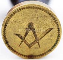 cca 1900 Mérnöki, építőmesteri pecsétnyomó / Architect, engineer seal maker 10 cm