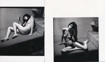 cca 1970 Depis hangulatban, 6 db korabeli, finoman erotikus negatívról készült modern nagyítás 13x18 cm-es fotópapírra / 6 erotic photos, 13x18 cm