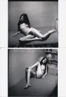 cca 1970 Depis hangulatban, 6 db korabeli, finoman erotikus negatívról készült modern nagyítás 13x18...