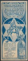 cca 1910 Csillaghegyi forrásvíz reklámos számolócédula
