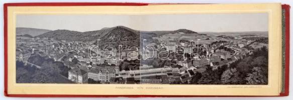 Album von Karlsbad. 43 fotót tartalmazó kihajtható leporelló. Leipzig, 1900, Lith. Kunstanstalt Carl...