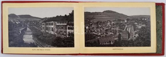 Album von Karlsbad. 43 fotót tartalmazó kihajtható leporelló. Leipzig, 1900, Lith. Kunstanstalt Carl...