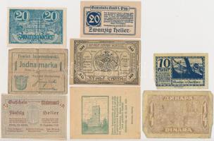 11db-os vegyes külföldi szükségpénz tétel, közte Altona, Belgrád, Bréma, Hannover T:I-,III,III- 11pcs of various necessity notes, including Altona, Belgrade, Bremen, Hannover C:AU,F,VG