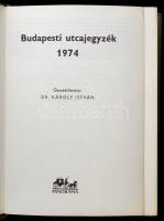 1974 Dr. Károly István (szerk.): Budapesti utcajegyzék. Budapest, 1974, Panoráma. Kiadói műbőr kötés