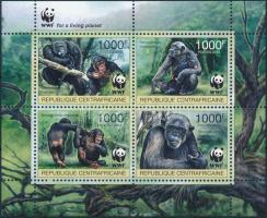WWF: Csimpánz kisív, WWF Chimpanzee mini sheet