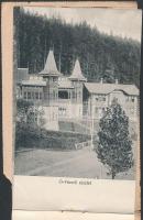 Tátra, Üdvözlet képeslapfüzet Szilágyi emlékkel és Újfüredi fürdőházzal / postcard booklet (b)