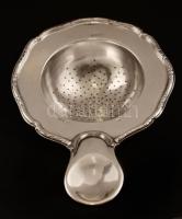 Ezüst teaszűrő, Ag., nettó:67,4gr., jelzett, 14x10cm / Silver tea-strainer, Ag, net.. 67,4gr, marked, 14x10 cm