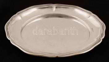 Ezüst borosüveg alátét, Ag., nettó:74gr., jelzett, d:13cm / Silver decanter underwear, Ag, net. 74gr...