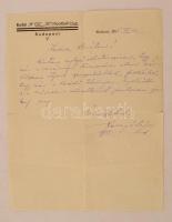 1935 Faragó Lajos, a Budai 11 footballcsapata edzőjének levele Havas Lászlónak, melyben jelzi, hogy a Ferencváros elleni mérkőzésen szerepeltetni kívánja és kéri, hogy vegyen részt az edzésen.