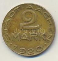Német Birodalom / Weimari Köztársaság / Aachen 1920. 2M   sárgaréz T:2
German Empire / Weimar Repub...