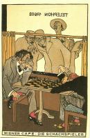 Kaffeehaus ist Überall, 12 Karten der Wiener Werkstaette, Edition Brandstaetter / 12 unused modern r...