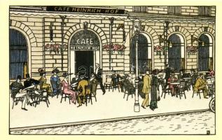 Kaffeehaus ist Überall, 12 Karten der Wiener Werkstaette, Edition Brandstaetter / 12 unused modern r...