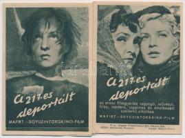 cca 1945 A 217-es deportált c. szovjet film képes bemutató brossúrája