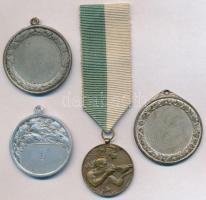 ~1930-1940. 4db lövész sportérem, közte 1932. "Lehel 15" Br emlékérem (30mm) T:2,2-