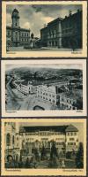 6 db RÉGI történelmi magyar városképes lap; Ungvár, Újvidék, Beregszász, Komárom, Marosvásárhely / 6 old Historical Hungarian town-view postcards