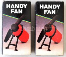 Handy Fan elemes utazó ventilátor(2 db), eredeti dobozában, asztali támasszal, elemmel