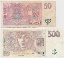 Csehország 1994. 50K + 1995. 500K T:III
Czech Republic 1994. 50 Korun + 1995. 500 Korun C:F