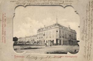 Temesvár, Timisoara; Józsefvárosi takarékpénztár, Parisi Nagy Áruház / savings bank, shop