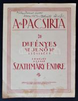 1925 Igyártó Zoltán (1885-1963) dalai, ALÁÍRT kotta, Kiadja Nádor Kálmán Zeneműkereskedése + 1927 Dr. Fényes Jenő Szeretnék élni... című dalának kottája, ALÁÍRT, kiadja Rózsavölgyi és Társa + 1927 Dr. Fényes Jenő Szeretnék élni... című dalának kottája, ALÁÍRT, kiadja Rózsavölgyi és Társa + cca 1950-1960 Vegyes kotta tétel, közte töredékekkel(Hold Világa fénylik, Három kuruc dal, Zsoldos-szerenád, stb.)