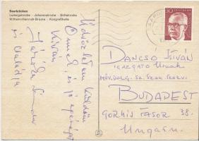 Járóka Sándor (1922-1984) prímás saját kézzel írt és hazaküldött lapja Saarbrückenből