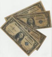 Amerikai Egyesült Államok 1935. 1$ kék pecséttel (4x) T:III,III- fo.
USA 1935. 1 Dollar with blue s...
