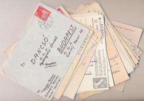 cca 1960-1980 Az Országos Szórakoztatózenei Központ igazgatójának Dancsó Istvánnak szóló levelezőlap...