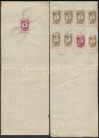 Csépa / Öcsöd / Szelevény 1949. 4db részben kitöltött váltó 20f-40f-1Ft-2Ft névértékekben, 30f-50f-1...