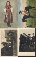 Népviseletek, 200 db képeslap / Folklore, 200 old postcards