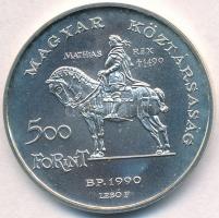 1990. 500Ft Ag "Mátyás király / Beatrix" T:BU 
Adamo EM113