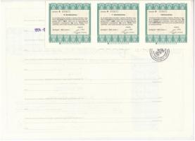 Budapest 1992. "Az Aranypók Kereskedelmi Részvénytársaság" részvénye 10.000Ft (3x) sorszám...