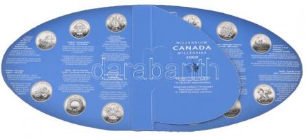 Kanada 2000. 25c Ni (13xklf) karton díszcsomagolásban T:1
Canada 2000. 25 Cents Ni (13xdiff) in car...