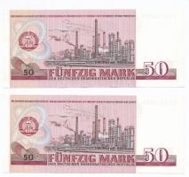 NDK 1971. 50M (2x) sorszámkövető T:II
GDR 1971. 50M (2x) sequential serials C:XF
Krause 30.a