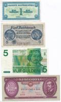Vegyes 9db klf bankjegy, közte magyar, holland, német és osztrák darabok T:II,III Mixed 9pcs diff banknotes including Hungarian, Dutch, German and Austrian pieces C:XF,F