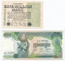 Vegyes 9db klf bankjegy, közte magyar, holland, német és osztrák darabok T:II,III
Mixed 9pcs diff b...