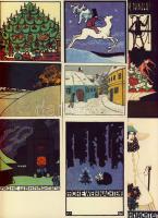 Wiener Werkstaette 32 karácsonyi lap újnyomat / 32 Christmas postcards reprints
