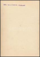 cca 1934 Kinszki Imre (1901-1945) pecséttel jelzett vintage fotóművészeti alkotása, 16x11,5 cm