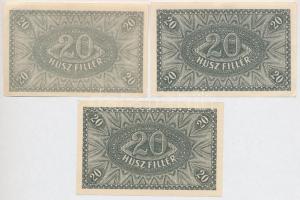 1920. 20f (3x) T:I-,II,II-
Adamo K1