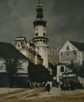 cca 1930 Kerny István (1879-1963): Sopron, várostorony, pecséttel jelzett vintage fotó, 21x15 cm