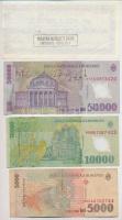 Románia 1952-2001. 10L-50.000L (5x) + DN "Banca Romana de Comert Exterior" utazási csekk 5...