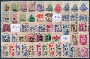 1946-1957 Okmánybélyeg tétel 2 stecklapon (8.720)