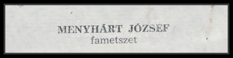 Menyhárt József (1901-1976): Ex libris In memorian Galambos Ferencné. Fametszet, papír, jelzés a dúc...