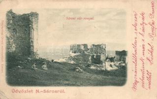 1899 Nagysáros, Velky Saris; Sárosi vár romjai / castle ruins (EK)