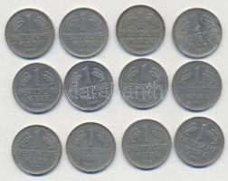 NSZK 1950-1989. 1M (12x) T:2,2-
FRG 1950-1989. 1 Mark (12x) C:XF,VF