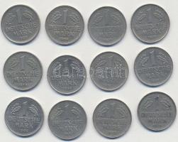 NSZK 1959-1990. 1M (12x) T:2,2-
FRG 1959-1990. 1 Mark (12x) C:XF,VF