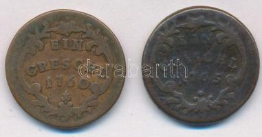Csehország/történelmi tartomány 1760. 1 Garas Cu + 1765. 1 Garas Cu T:2- 
Bohemia 1760. 1 Greschl C...