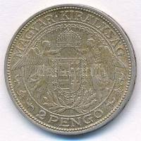 1938. 2P Ag "Madonna" T:2- patina
Adamo P7