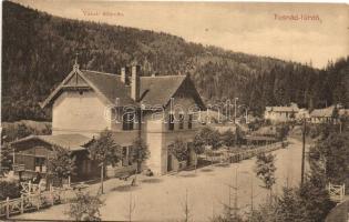 Tusnádfürdő, Vasútállomás, kiadja Brunner Lajos / railway station