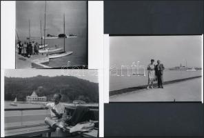 cca 1940 Balatoni negatívok és pozitív képek, Bónis László hagyatékában őrzött 10 db szabadon felhas...