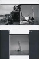cca 1940 Balatoni negatívok és pozitív képek, Bónis László hagyatékában őrzött 10 db szabadon felhas...